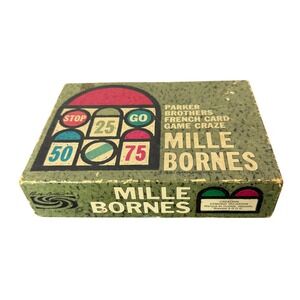 Vintage 1962 Mille Bornes Parker Brothers French Card Game Complete Set
